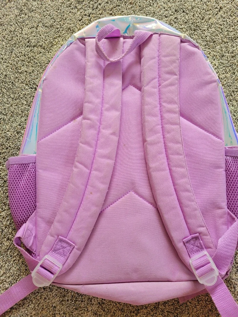Girls Iridescent Rainbow Glitter Backpack